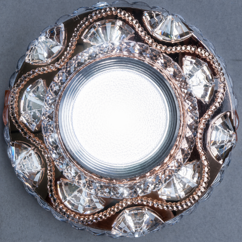 Spot LED ORBITA, 5W, Rotund, Lumina Rece / Calda, Bronz Antichizat, Rasina si Sticla [3]