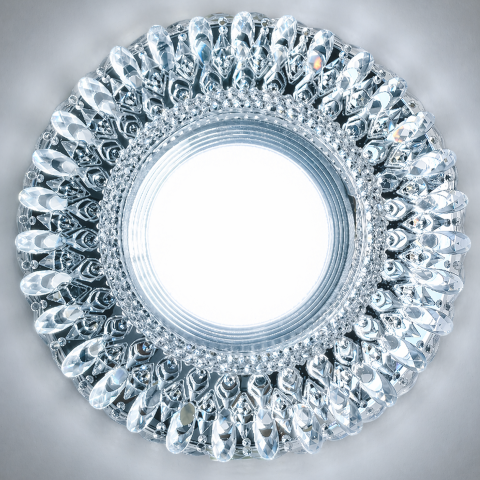 Spot LED ORBITA, 5W, Rotund, Lumina Rece + RGB, Alb, Rasina si Sticla [3]