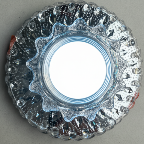 Spot LED ORBITA, 5W, Rotund, Lumina Rece + RGB, Alb, Rasina si Sticla [3]