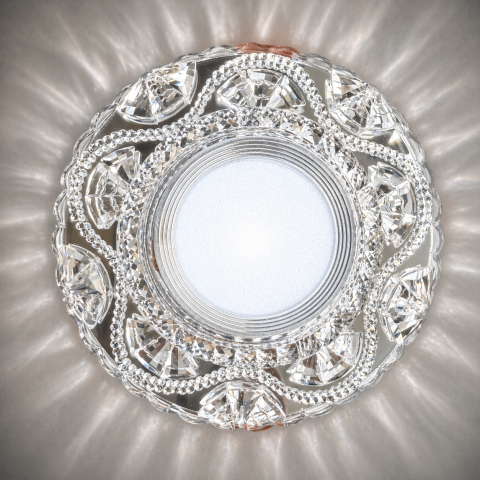 Spot LED ORBITA, 5W, Rotund, Lumina Rece + RGB, Alb, Rasina si Sticla [3]