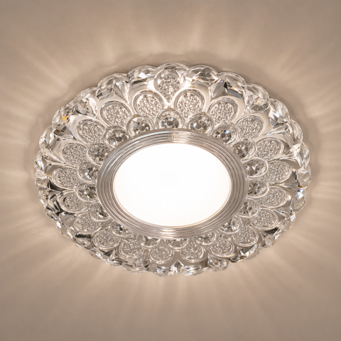 Spot LED ORBITA, 5W, Rotund, Lumina Rece + RGB, Alb, Rasina si Sticla [3]
