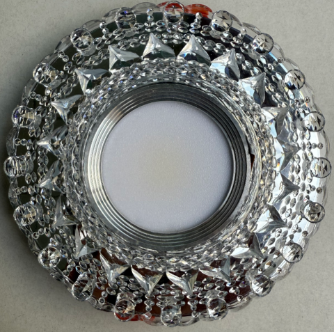 Spot LED ORBITA, 5W, Rotund, Lumina Rece + RGB, Alb, Rasina si Sticla [3]