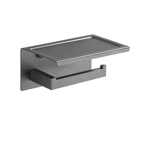 Obiecte sanitare - Suport Hartie Igienica cu Suport Telefon/Parfum Gri GJ617