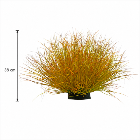 Tufa Artificiala de Iarba, 38 cm, Iarba Tip Ceapa Curbata, Densitate Mare, Plastic, Galben si Portocaliu [2]