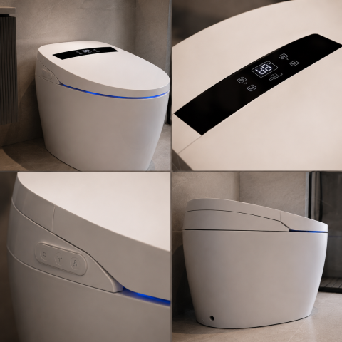 Vas WC YUKON, Versiunea Simplificata, Cu Design Modern, Alb [1]
