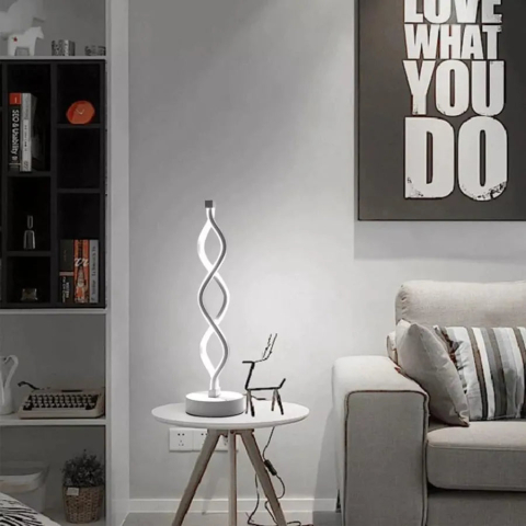 Veioza LED Genom, 36W, Lumina Rece/Calda/Neutra, Plastic si Metal, Alb [2]