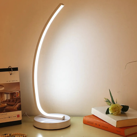 Veioza LED Nemesis, 14W, Lumina Rece/Calda/Neutra, Metal si Acril, Alb [1]