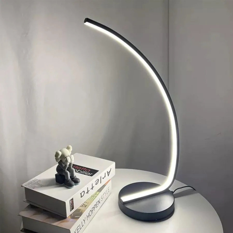 Veioza LED Nemesis, 14W, Lumina Rece/Calda/Neutra, Metal si Acril, Negru [1]