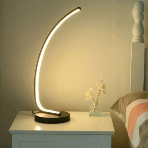 Veioza LED Nemesis, 14W, Lumina Rece/Calda/Neutra, Metal si Acril, Negru [2]