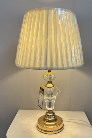 Produse Alessandro - Veioza VZ215WH, 1x E27, Metal si Textil, Alb si Auriu