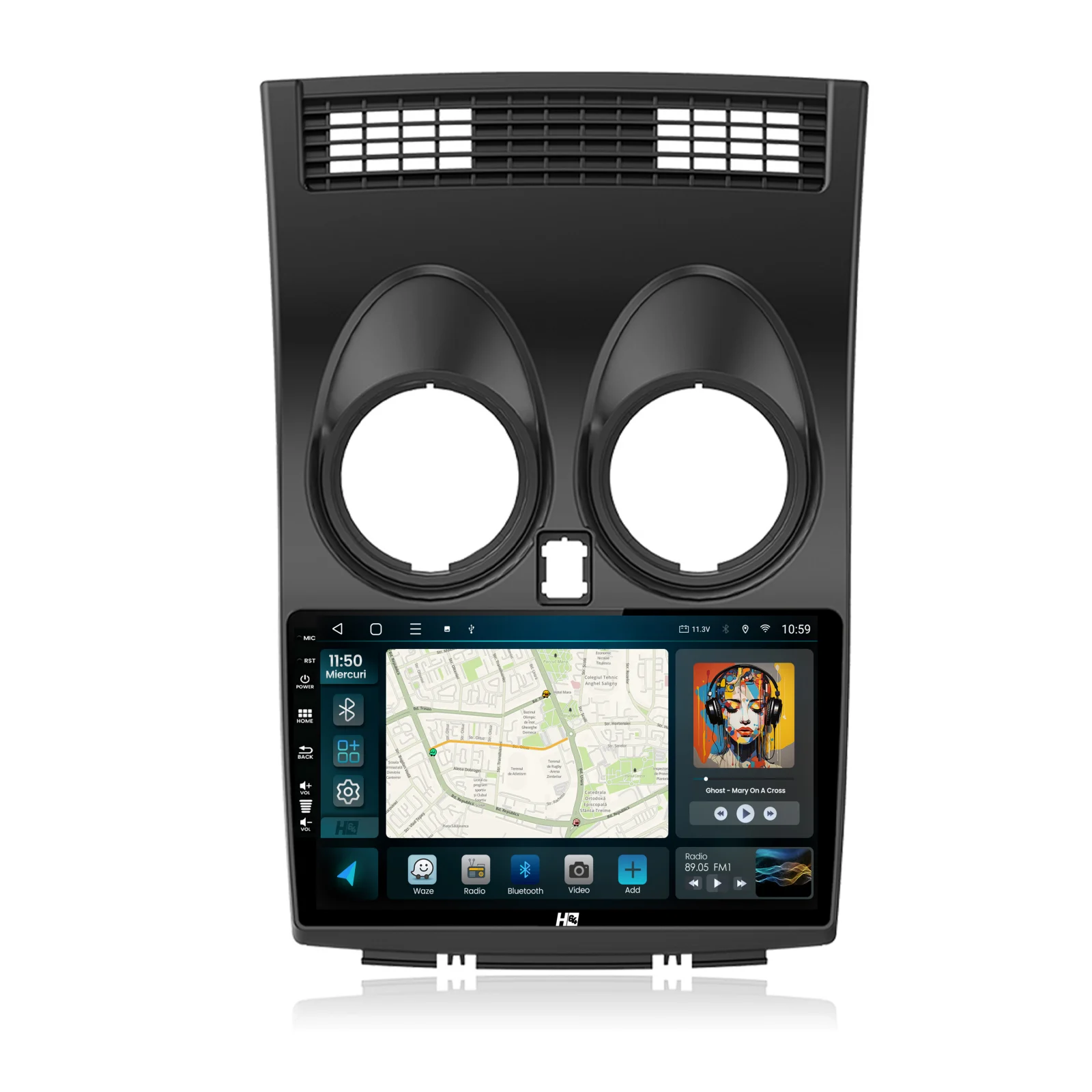 Navigatie Nissan Qashqai (2006-2014), 2GB RAM, Android, GPS, Wi-FI, Carplay, Android Auto, USB, Bluetooth, Radio, Waze, Touchscreen, 9 inch HUB64 + CAMERE [9]