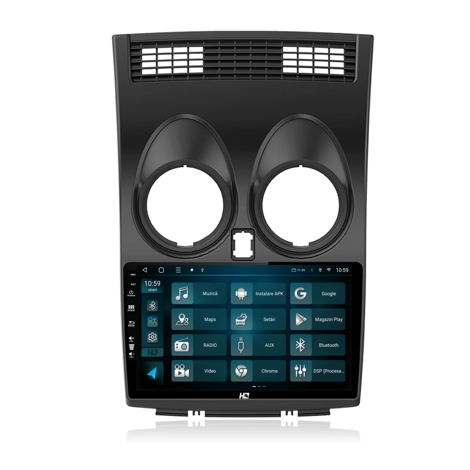 Navigatie Nissan Qashqai (2006-2014), 2GB RAM, Android, GPS, Wi-FI, Carplay, Android Auto, USB, Bluetooth, Radio, Waze, Touchscreen, 9 inch HUB64 + CAMERE [8]