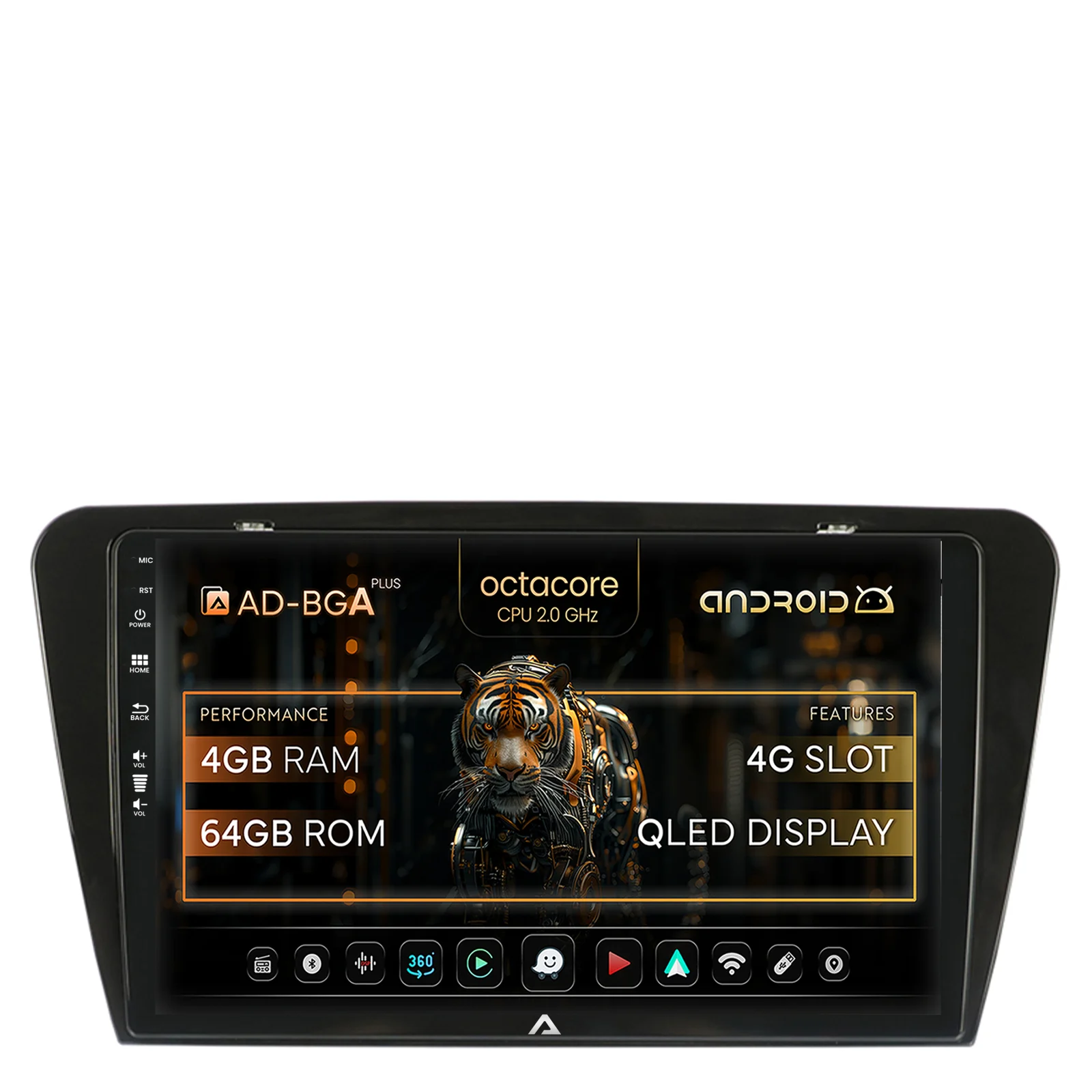 Navigatie Skoda Octavia 3 (2013-2018), Android, A-Octacore / 4GB RAM + 64GB ROM, 10.1 Inch - AD-BGA10004+AD-BGRKIT026 AUTODROP  + CAMERE [9]