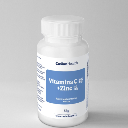 Suplimente adulti - Vitamina C 500 mg+Zinc 10 mg capsule