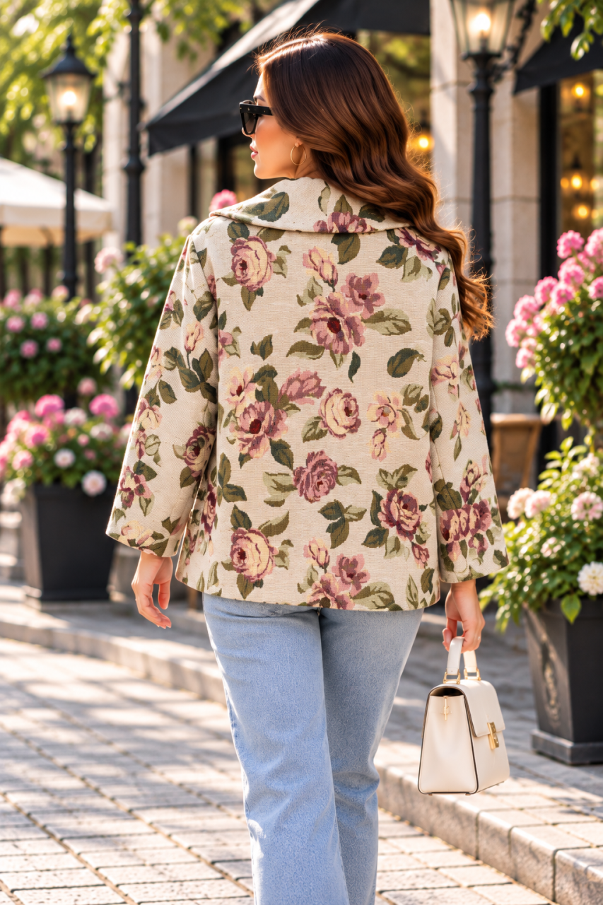 Sacou floral elegant, rafinament și feminitate! [3]