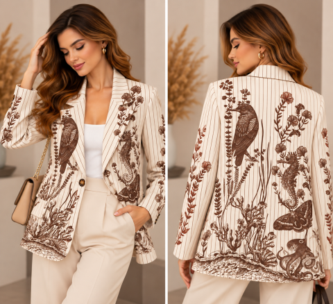 Produse - ✨ Sacou damă cu imprimeu animal print – stil și originalitate! ✨