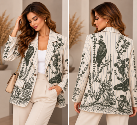 Produse - ✨ Sacou damă cu imprimeu animal print – stil și originalitate! ✨