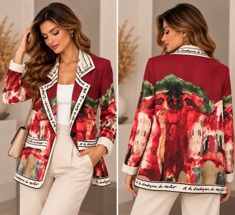 Produse - ✨ Sacou damă cu imprimeu animal print – stil și originalitate! ✨