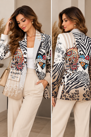 Produse - ✨ Sacou damă cu imprimeu animal print – stil și originalitate! ✨