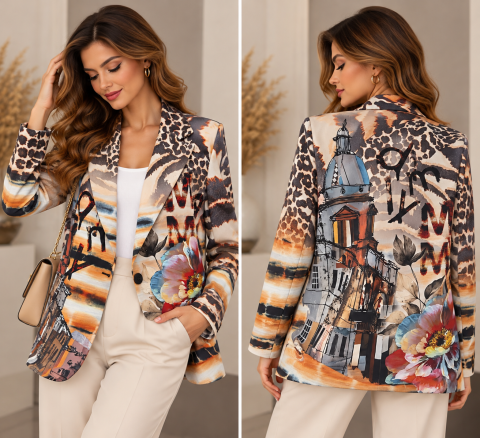 Produse - ✨ Sacou damă cu imprimeu animal print – stil și originalitate! ✨