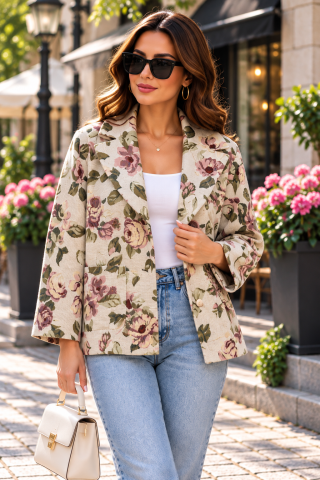 Produse - Sacou floral elegant, rafinament și feminitate!