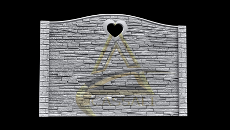 Set Matrite Gard cu Stalpi - Set Matrite Gard cu Stalpi INIMA PIATRA