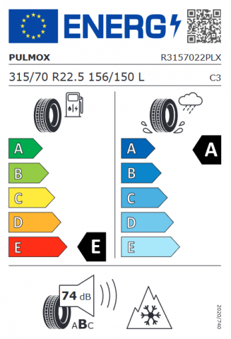 Anvelope camion Tractiune 315/70/R22.5 156/150L  PULMOX PX300 TL [2]