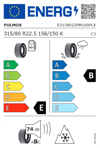 Anvelope camion Tractiune 315/80/R22.5 156/150K PULMOX PX300 TL [2]