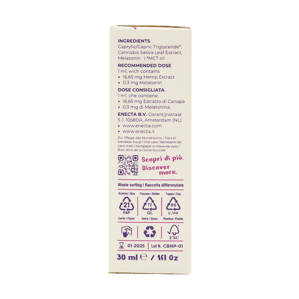 Formula Enecta CBNight Plus 250mg CBN + 250mg CBD + 9mg Melatonină (30ml) [5]