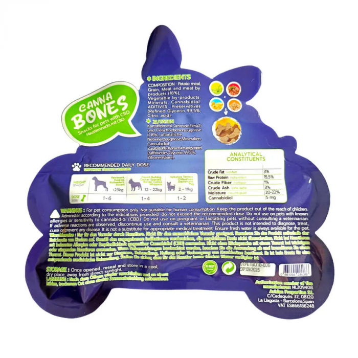 Recompensa CBD pentru Caini - Cannabones (16g) - Plants for Pets [2]