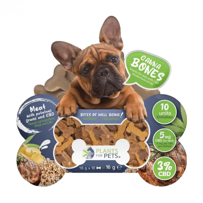 Recompensa CBD pentru Caini - Cannabones (16g) - Plants for Pets [1]