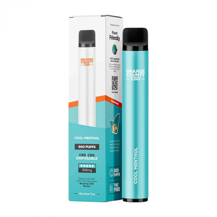 Vaporizator CBD + CBG, Orange County CBD, Cool Menthol, 500mg [1]