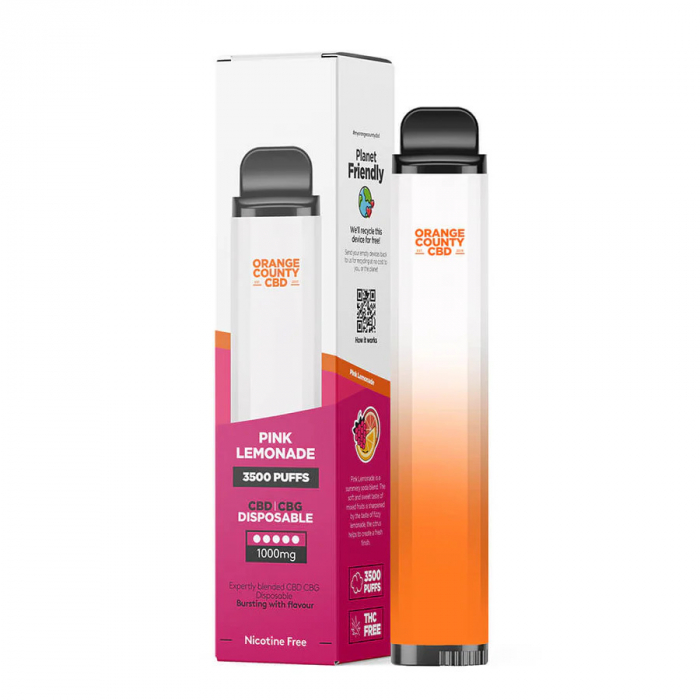 Vaporizator CBD + CBG, Orange County CBD, Pink Lemonade, 1000mg [1]