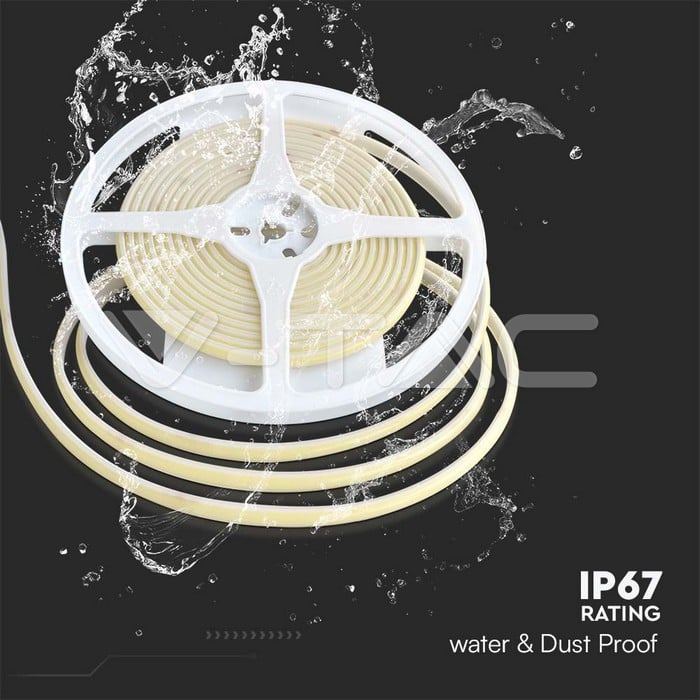 V‑TAC Bandă LED COB 320 LED 10W/m 4000 K IP67 – Iluminat rezistent interior/exterior [3]