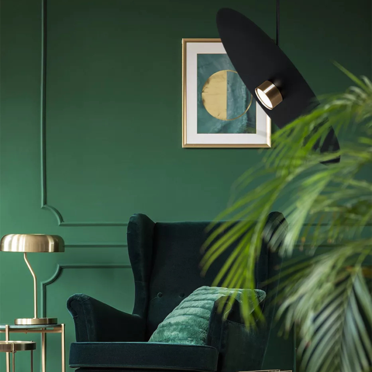 Lampă suspendată K-5458 BURGAS 1xGX53 negru auriu [2]