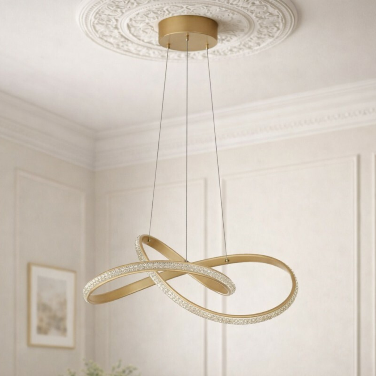 Lustră LED 40W Aurie Modernă FONDI K-8237 [2]