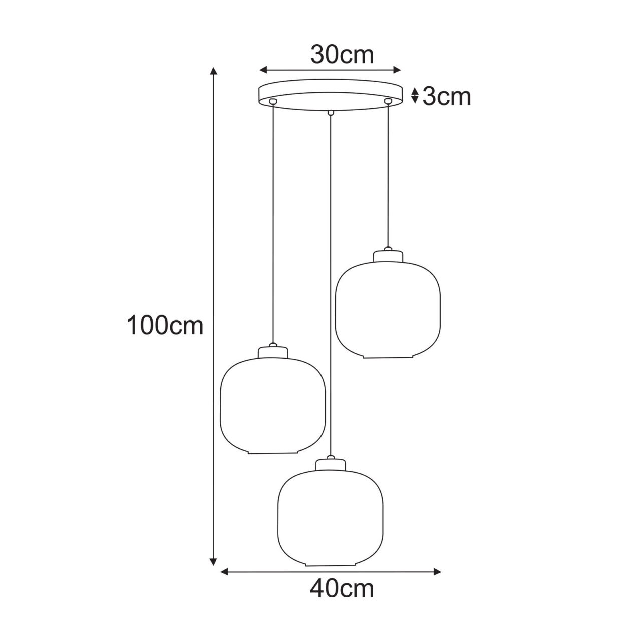 Lampă suspendată K-5644 SPARTA 3xE27 alb negru – design modern [2]