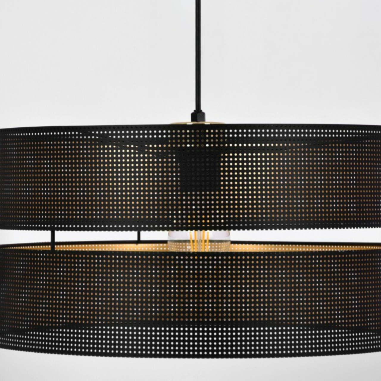 Lampă suspendată K-5501 MALAVI 1xE27 negru auriu [3]