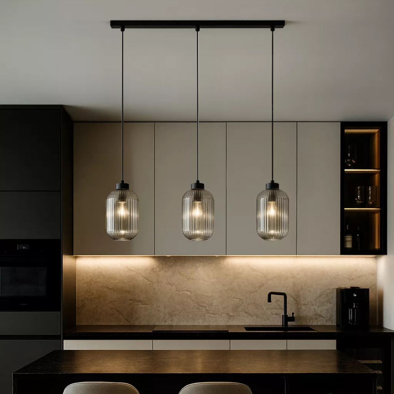 Lampă suspendată K-5754 SILVA 3xE27 negru grafit – design liniar [2]