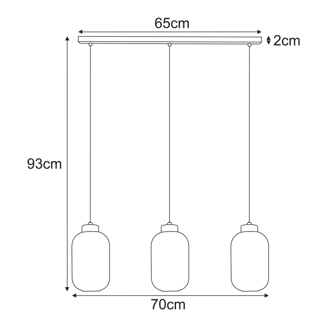 Lampă suspendată K-5754 SILVA 3xE27 negru grafit – design liniar [3]