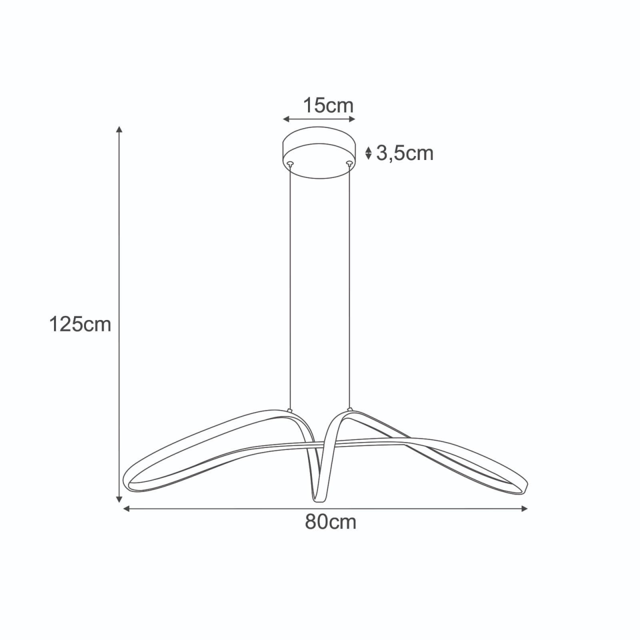Lampă suspendată LED SNOW K-8235 - auriu [5]