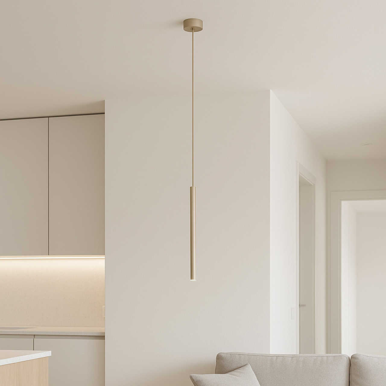 Lampă suspendată K-5835 SUNO G9 bej – design minimalist tip tub [3]