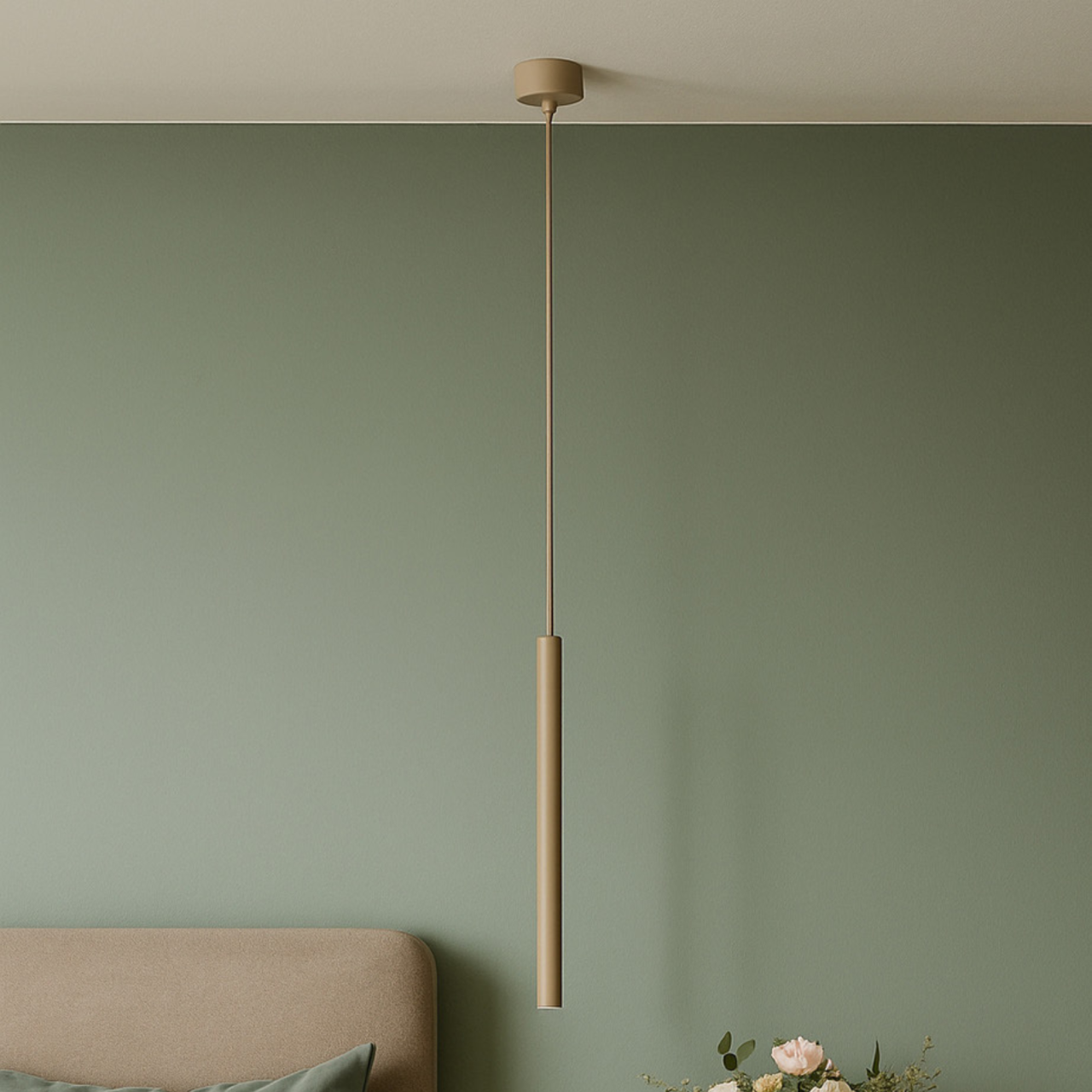 Lampă suspendată K-5835 SUNO G9 bej – design minimalist tip tub [2]