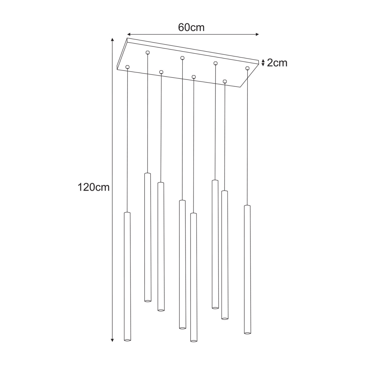 Lampă suspendată K-5837 SUNO 8xG9 bej – design modern pendule [2]