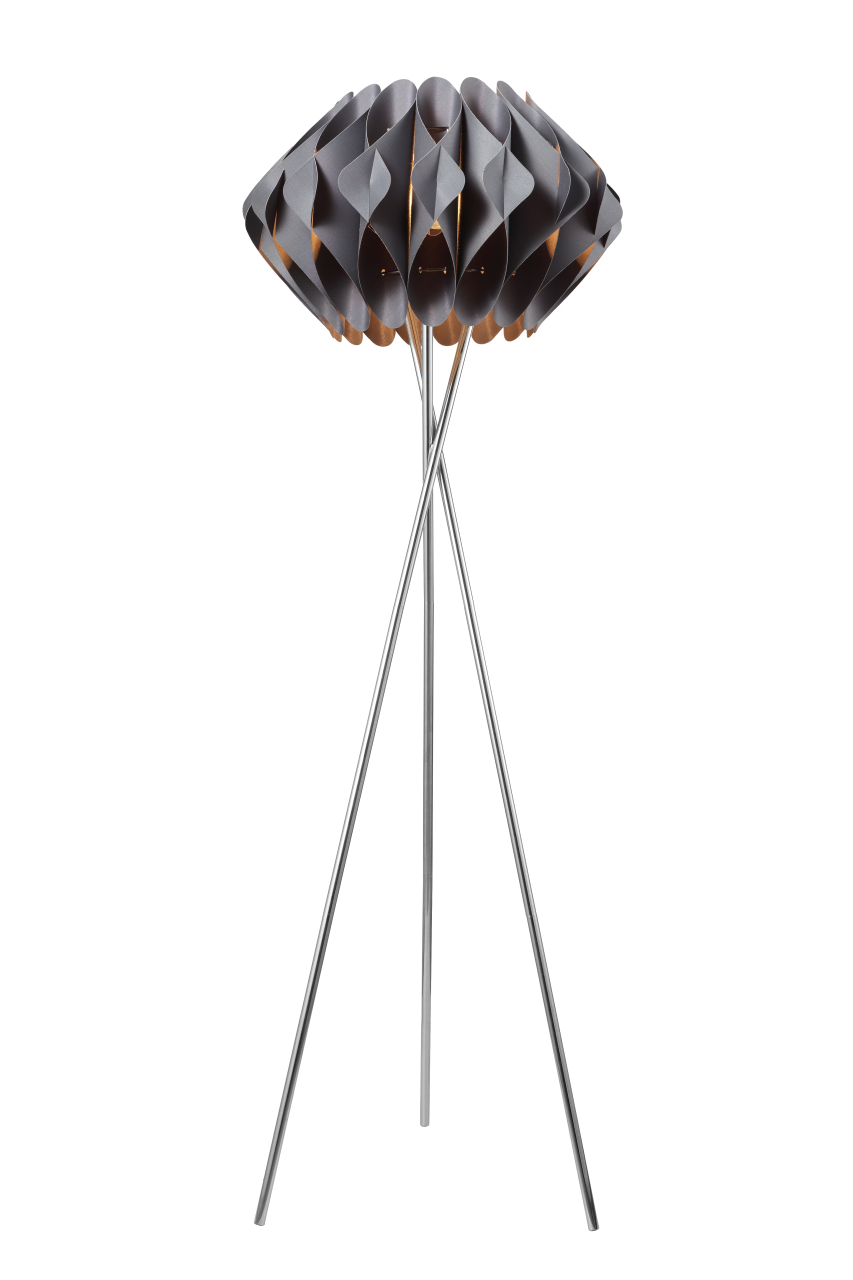 Lampadar RUBEN GREY – metal & textil gri [1]