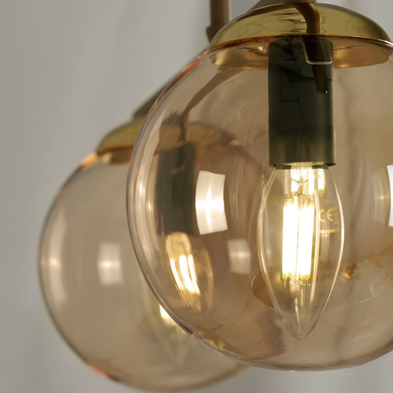 Plafonieră K-5781 FELIX 2xE14 bej-chihlimbar – lampă de tavan [3]