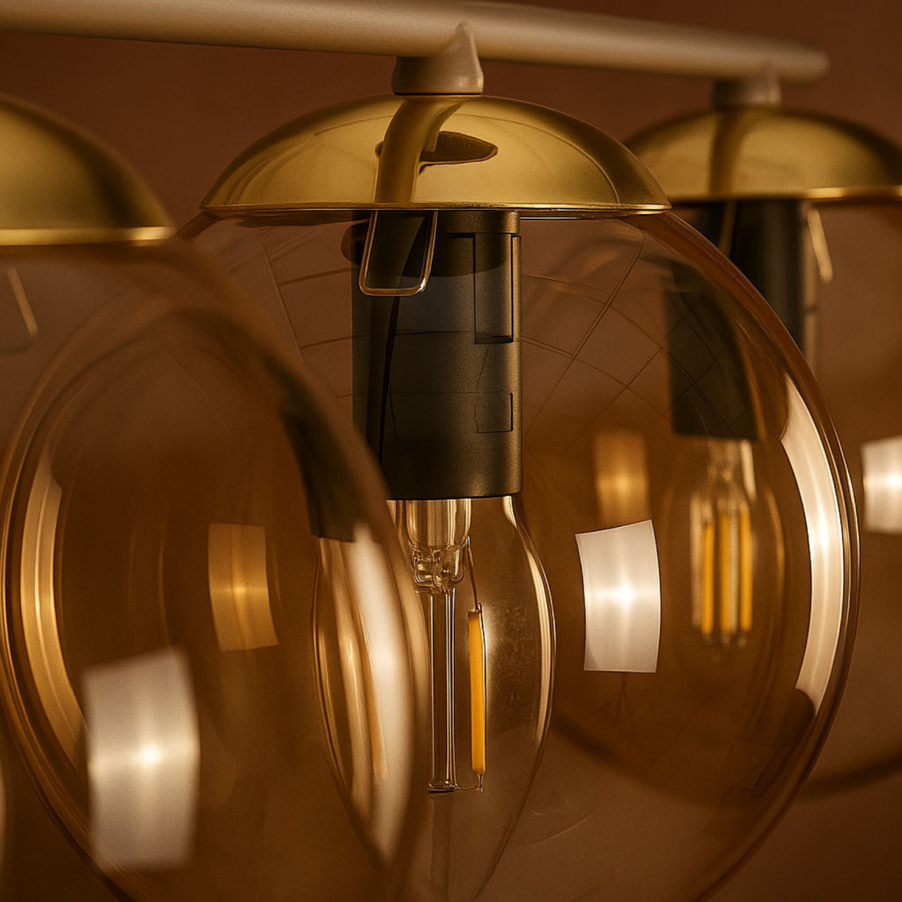 Plafonieră K-5782 FELIX 3xE14 chihlimbar-bej – design modern [5]