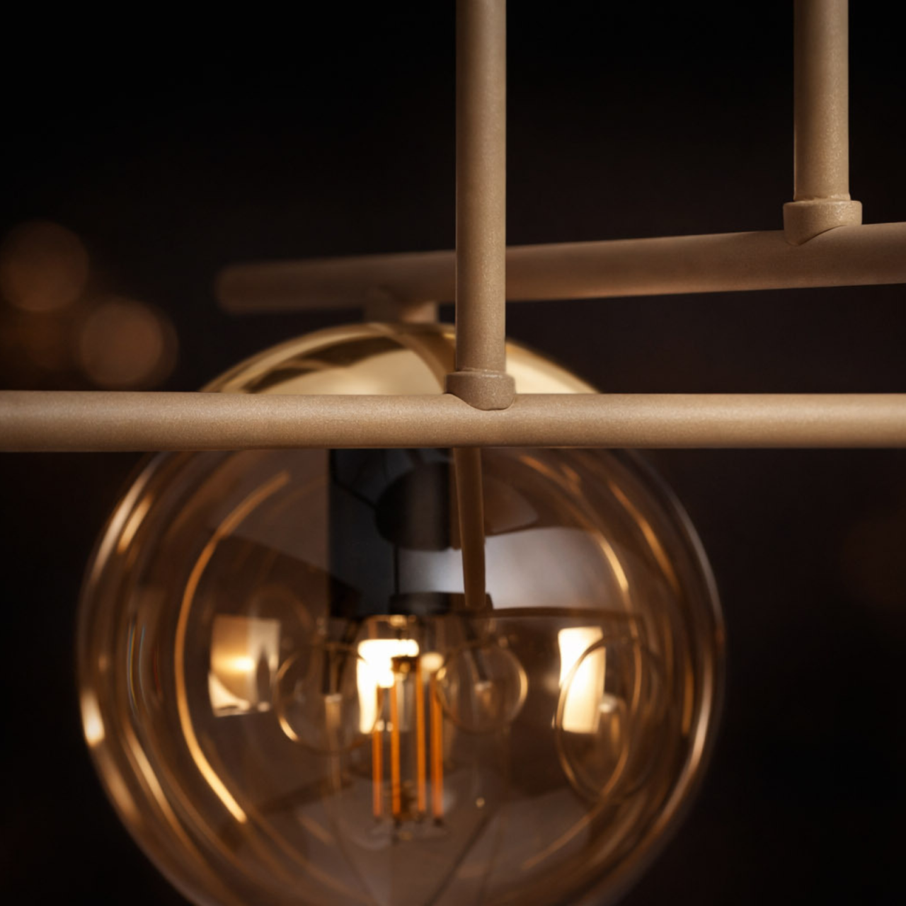 Plafonieră K‑5783 FELIX 4xE14 bej-chihlimbar – lampă de tavan modernă [3]