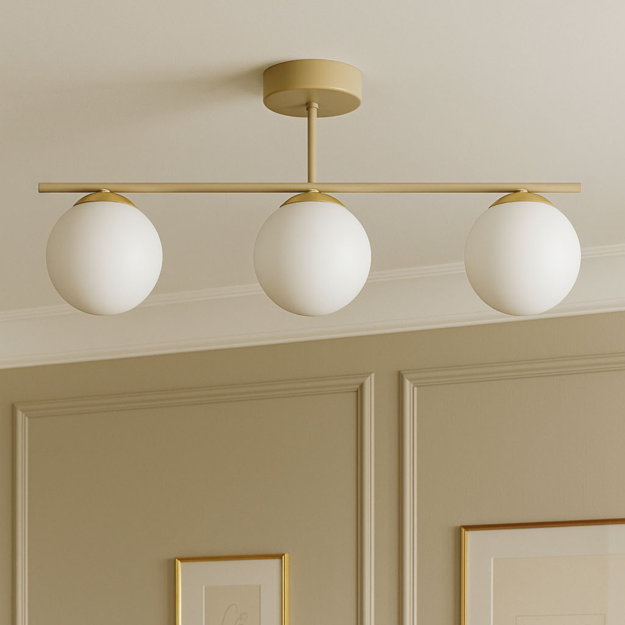 Plafonieră K-5792 SAVIA 3xE14 bej alb auriu – design modern [2]