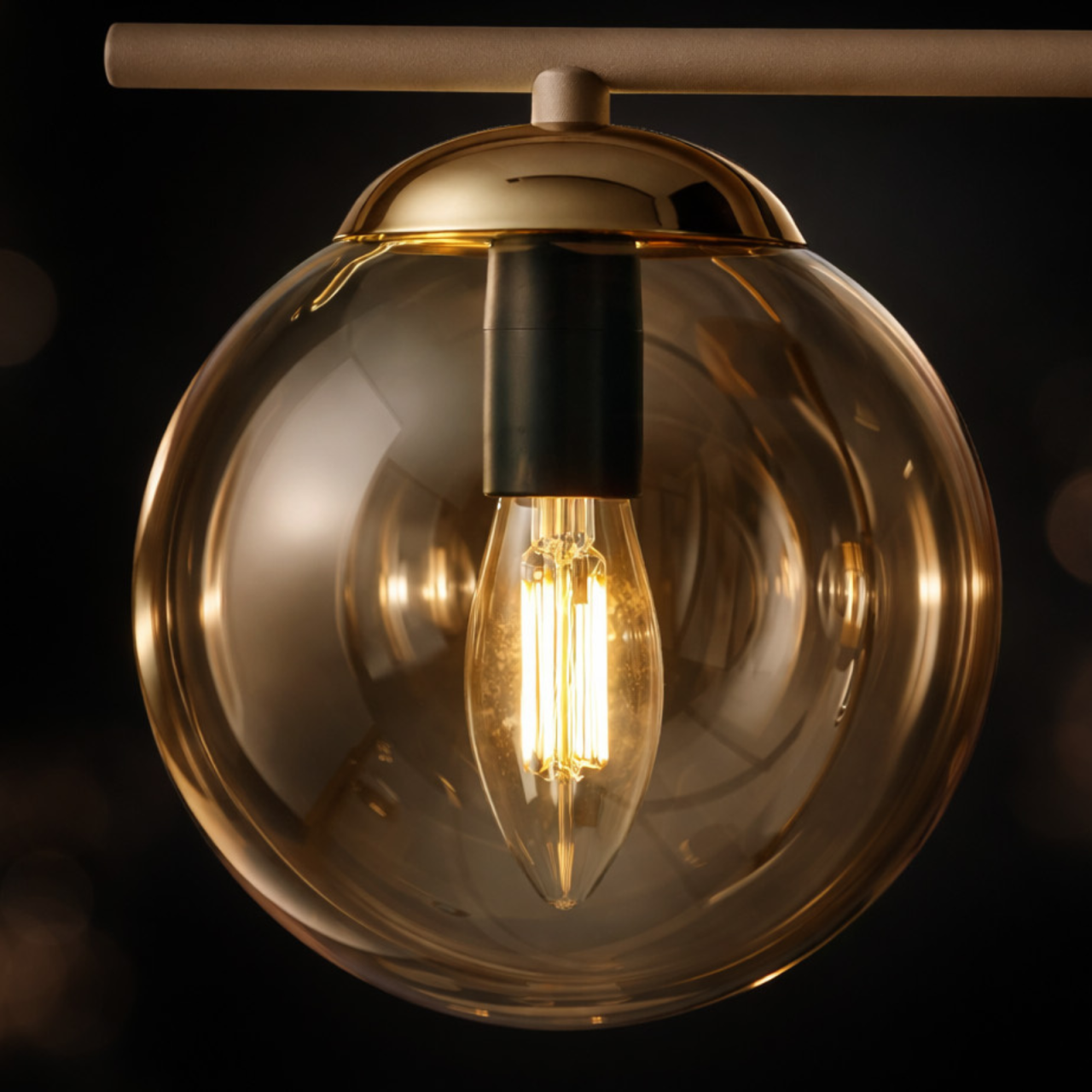 Plafonieră K-5784 FELIX 5xE14 chihlimbar-bej – design modern [2]